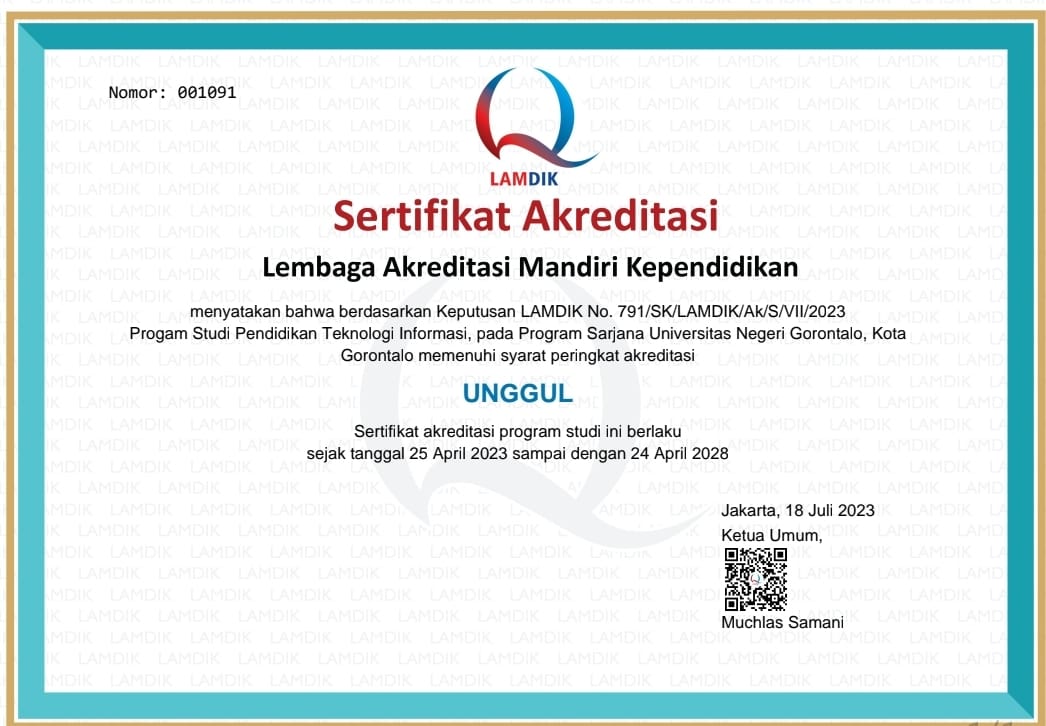 Prodi S1 PTI UNG Raih Akreditasi Unggul Pertama Bidang Pendidikan Informatika dan Komputer di Indonesia Timur